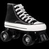 Shana High-Top Canvas Double-Row Roller Skates
