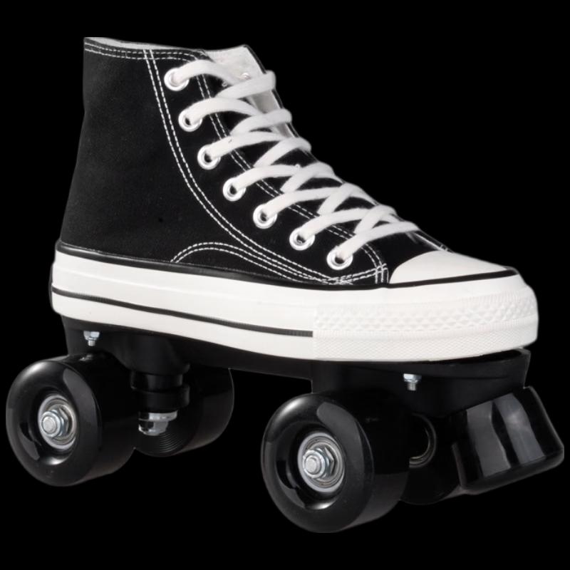 Shana High-Top Canvas Double-Row Roller Skates