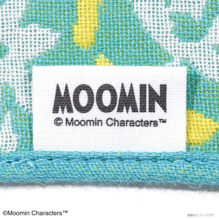 JIKAN STYLE MOOMIN Handkerchief Triple Gauze Bouquet Green 25x25cm 05850