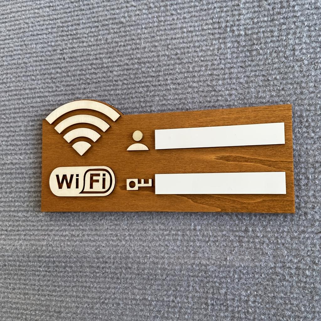 1pc Rustic Wooden WiFi Password Sign, Vintage Wall Mounted Wireless Network Indicator Plaque, Multi Purpose Home Decor Accessory, No Power Needed