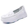 Nurse shoes women's spring summer hollow leather thick sole soft sole breathable work special medical shoes spot