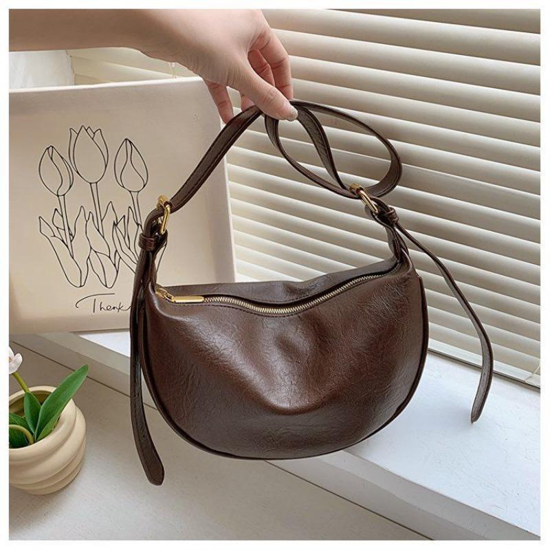 

Bag Women s Winter Crossbody Bag Women s New Autumn Fashion Shoulder Bag Retro Commuter Crossbody Dumpling Bag коричневий