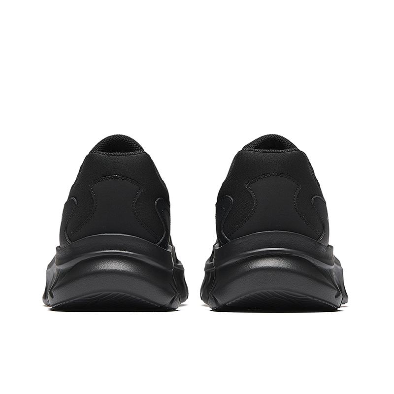 Anta Comfortable Versatile Shock Absorbing Wear Resistant Low Top Casual Running Shoes Men Sneakers Basic-Black 912545503-4