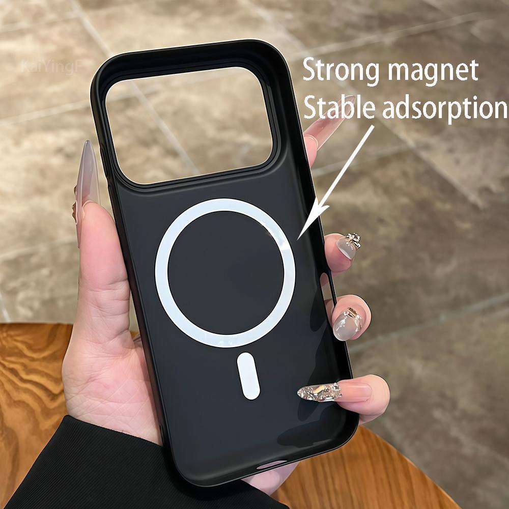 Luxury For Magsafe Soft Silicone Phone Case For iPhone 11 12 13 14 15 16 17 Pro Max Magnetic Wireless Charging Back Case Cover