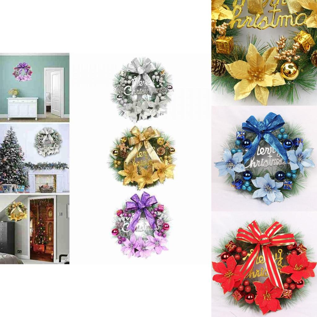 Luxuriöser PVC-Weihnachtskranz für die Haustür Elegante Weihnachtsfeier Girlandendekoration