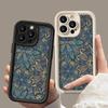 Case For iPhone 15 Pro Max Retro Wall Painting Flower Shockproof Bumper Soft Silicone Cover For iPhone 14 13 12 16 Pro Max 11