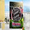 Bayern Munich Fan Gear Personalized Name Beach Towel Soft Durable Quick-Dry Portable for SwimmingBeachCamping Travel Beach AccessoriesGym