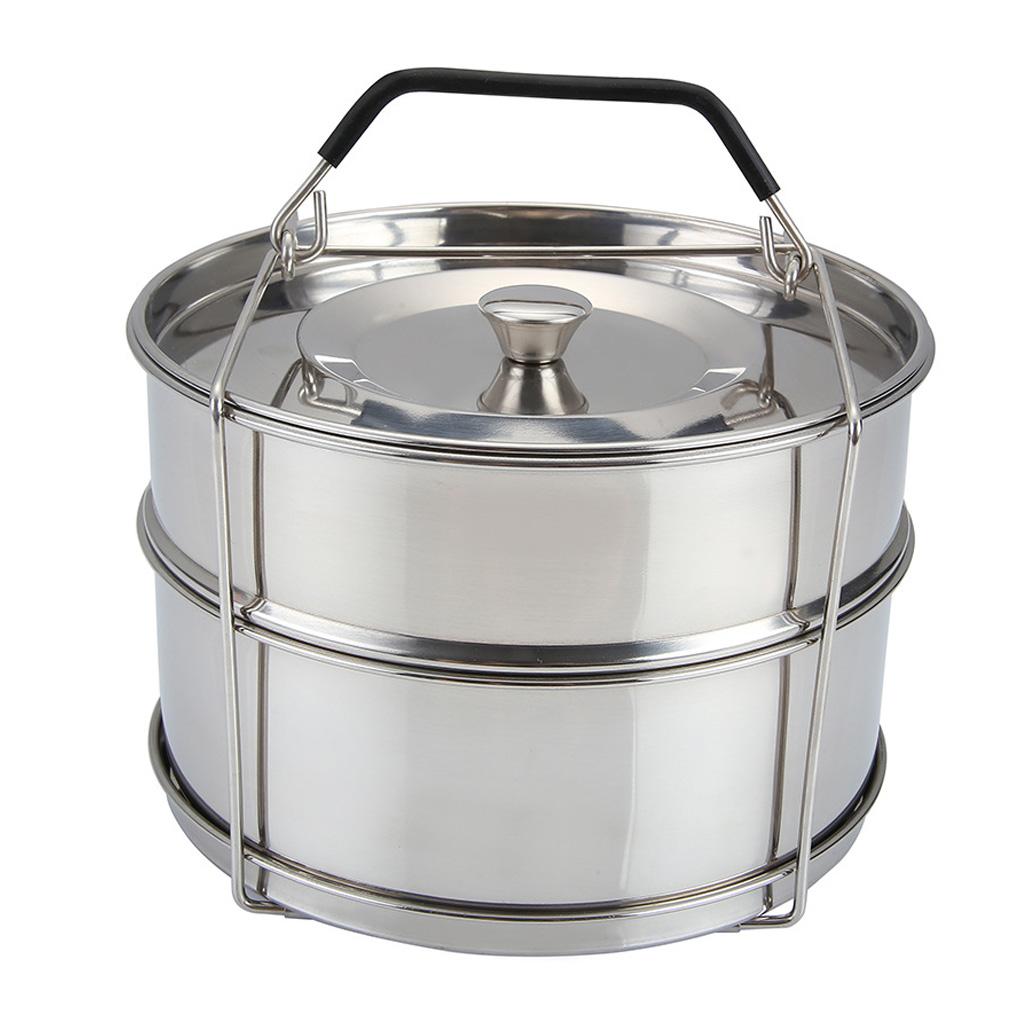 

Two Tier Stackable Steamer Insert Pans Stainless Stainless Electric Pressure Electric Cooking Insert