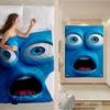 Exaggerated Cartoon Expression Flannel Printed Blanket Suitable For All Seasons Suitable For Living Room Office Sofa And Travel