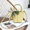 Bag First-layer Cowhide Bucket Fashionable Portable Vegetable Basket Leather Mother