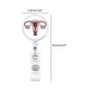 Zatahovací držák na odznaky s klipem na ID pro zdravotní sestry, jmenovky, karty, organizér, anatomie, ošetřovatelství, lékař, lékařská práce, kancelář