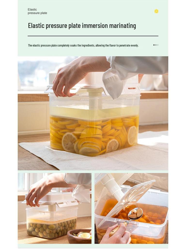 Large Food-Grade Plastic Kimchi & Sauerkraut Pickling Jar with Seal