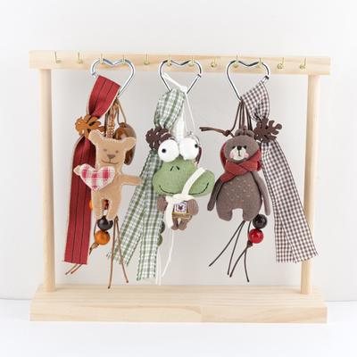 Stoffen Beer Sleutelhanger Praktische Tas Hanger Multifunctioneel Sleutel Accessoire voor Cadeau op Feestdagen en Speciale Gelegenheden