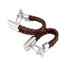Braided Leather Rope Men's Cufflinks - Simple French Style, High-Quality, Limited Stock
