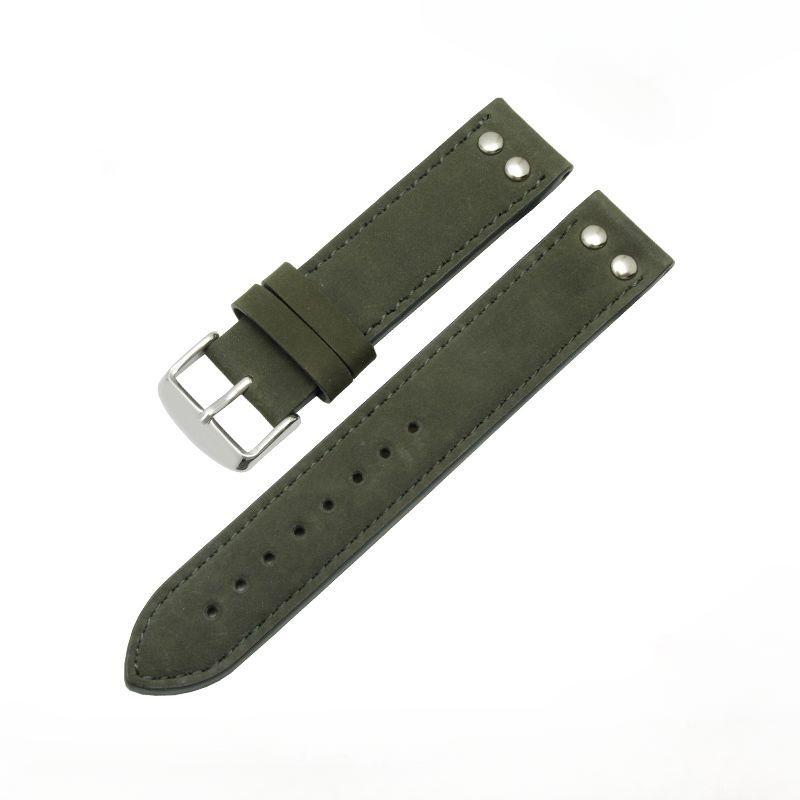 20mm 22mm Genuine Leather Watch Strap for Men Compatible with Hamilton Navy Field Khaki Eternal Jazz Smart Watch Strap