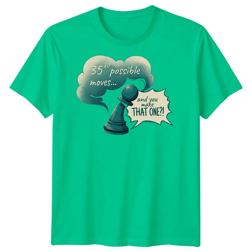Chess Moves Funny Unisexs T Shirt Cotton Graphic Tee Apparel Top S