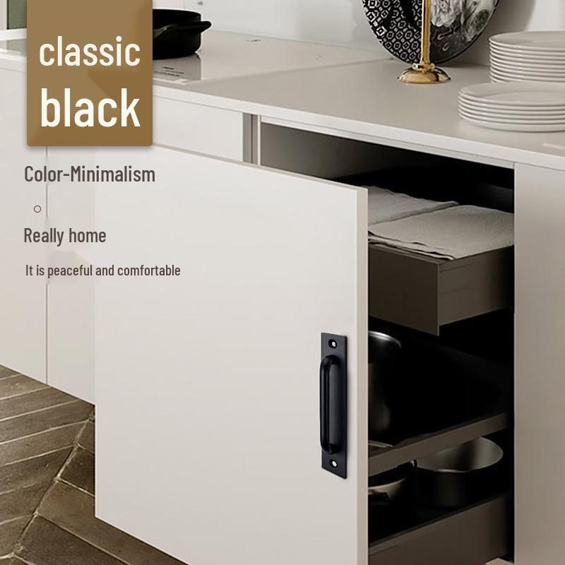 Hole-Free Aluminum Alloy Sliding Door Handle for Cabinets and Drawers