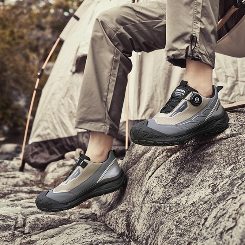 Man Casual Shoes Outdoor Men's Walking Sneakers Anti Slip Lightweight Breathable Climbing Shoes Comfortable Slip on Hiking Shoes