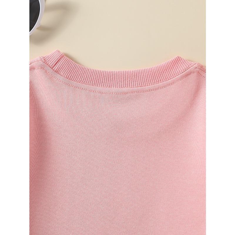 European sizes Girls' Soft Crewneck Sweatshirt Cute Squirrel Mushroom Ladybug Print, Casual All-Match, Ideal Holiday Present