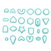 24pcs Various Shapes Polymer Clay Cutters Plastic Polymer Clay Molds  DIY Hand Made