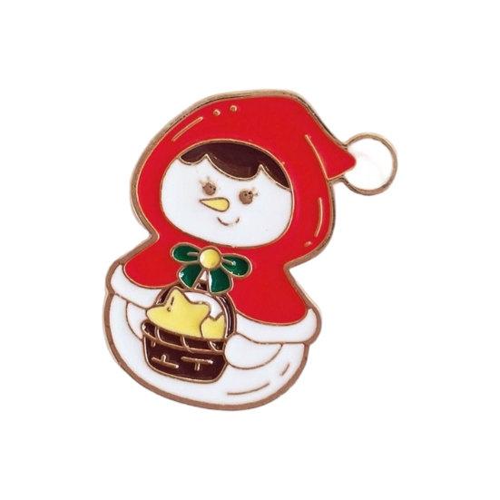 Christmas Cartoon Santa Claus Brooch, Reindeer Gingerbread Snowman Lapel Pin, Enamel Badge Pin for Clothes Bag Hat Scarf Suit