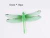 10Pcs/Set 3D Dragonfly Wall Sticker For Wedding Window Gardening Floral Decoration Home Decor 3D Magnet Fridge Stickers