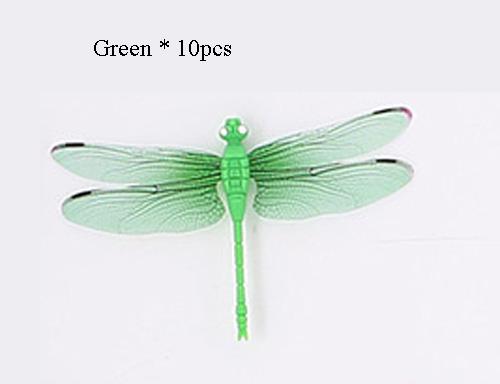 10Pcs/Set 3D Dragonfly Wall Sticker For Wedding Window Gardening Floral Decoration Home Decor 3D Magnet Fridge Stickers