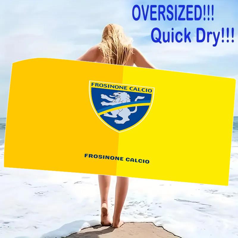 Frosinone Calcio Print Beach Towel, Large Soft Quick Dry Towel for Beach Camping Swimming