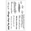 2Pcs Removable Temporary Tattoo English Word Body Art Tattoos Sticker Waterproof