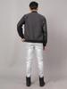 [East Rain] Silver Leather Pants, Pencil Trousers, PU Motorcycle Pants,
