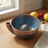Drain Bowl Slotted Spout Layered Texture Dark Green