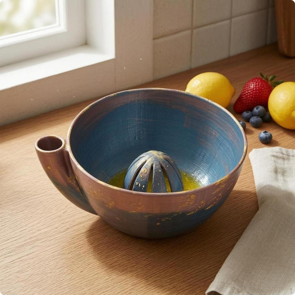 Drain Bowl Slotted Spout Layered Texture Dark Green