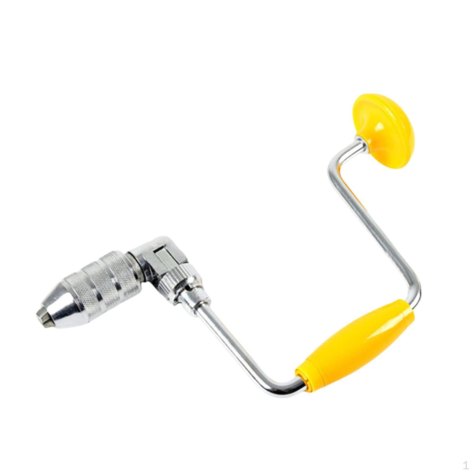 

12-дюймовая портативная профессиональная ручная дрель из углеродистой стали для деревообработки с качающимся наконечником, дырокол жёлтый