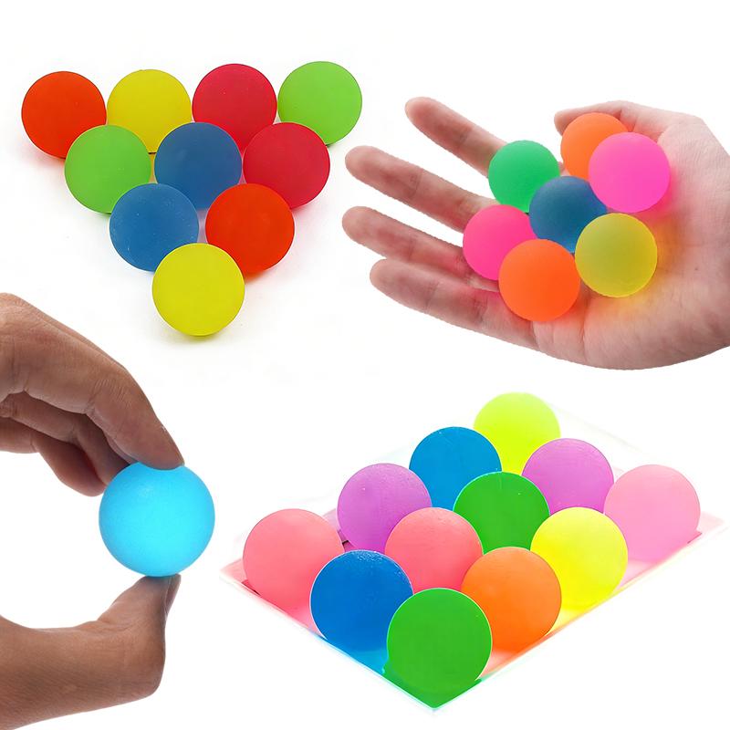 10-20PCS Random Solid Color Elastic Bouncing Balls Chasing Game Use Suitable for Party Interactive Games Goodie Bag Souvenir ZYF