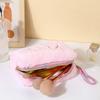 Plüsch Kosmetiktasche Kosmetiktasche für Damen, Reißverschluss Groß Einfarbig Reise Kulturbeutel Reise Make-up Toilettenbeutel Waschbeutel