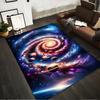 Galaxy Spiral Carpet with Planets and Cosmic Design for Home Decor Suitable for Use As an Anti-slip for Living Room Bedroom Sofas