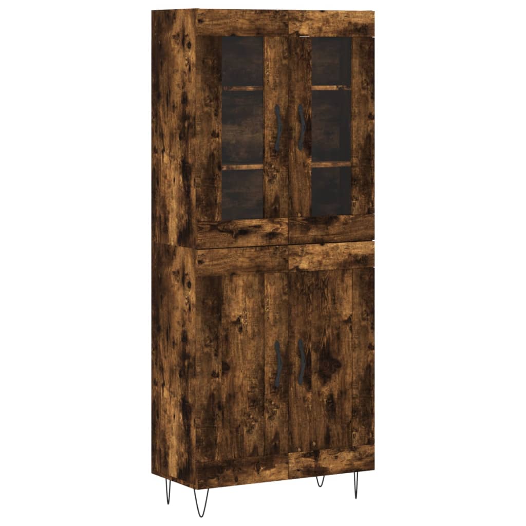 Highboard Smoked Oak 69.5 x 34 x 180 cm Particleboard