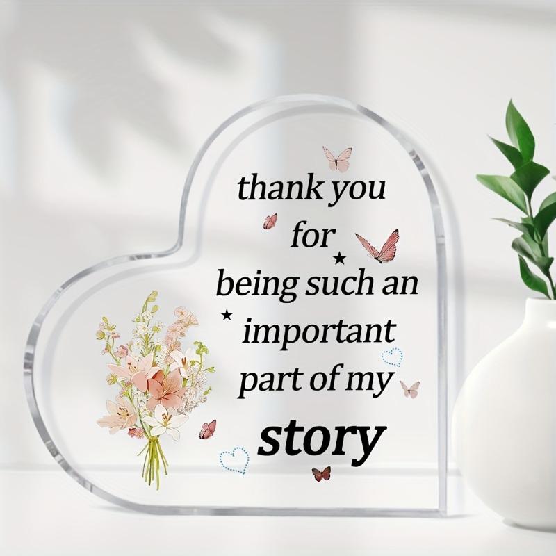 2D Flat, Teacher Appreciation Gifts Acrylic Desktop Decoration Plaque, Home Decor Plaque Hanging Wall Art Decorative Garden Decoration for Room Door S