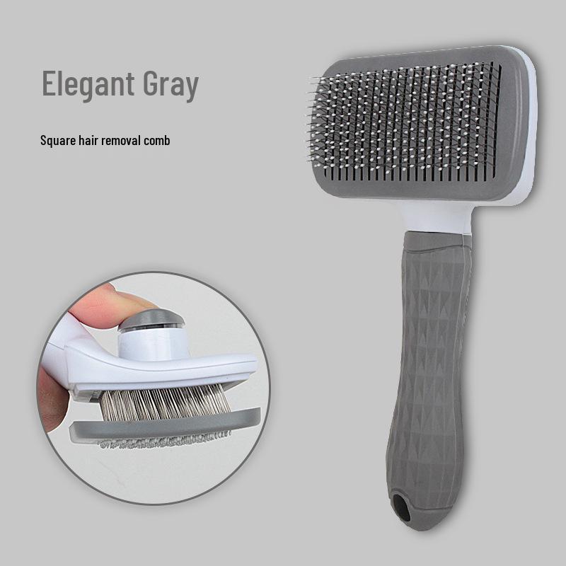 Stainless Steel Pet Shedding Comb for Cats & Dogs - Detangling Slicker Brush with Fine Teeth