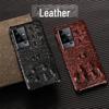 Genuine Leather Protective Cover for iQOO 11 Series - Cowhide Crocodile Skull Half Package