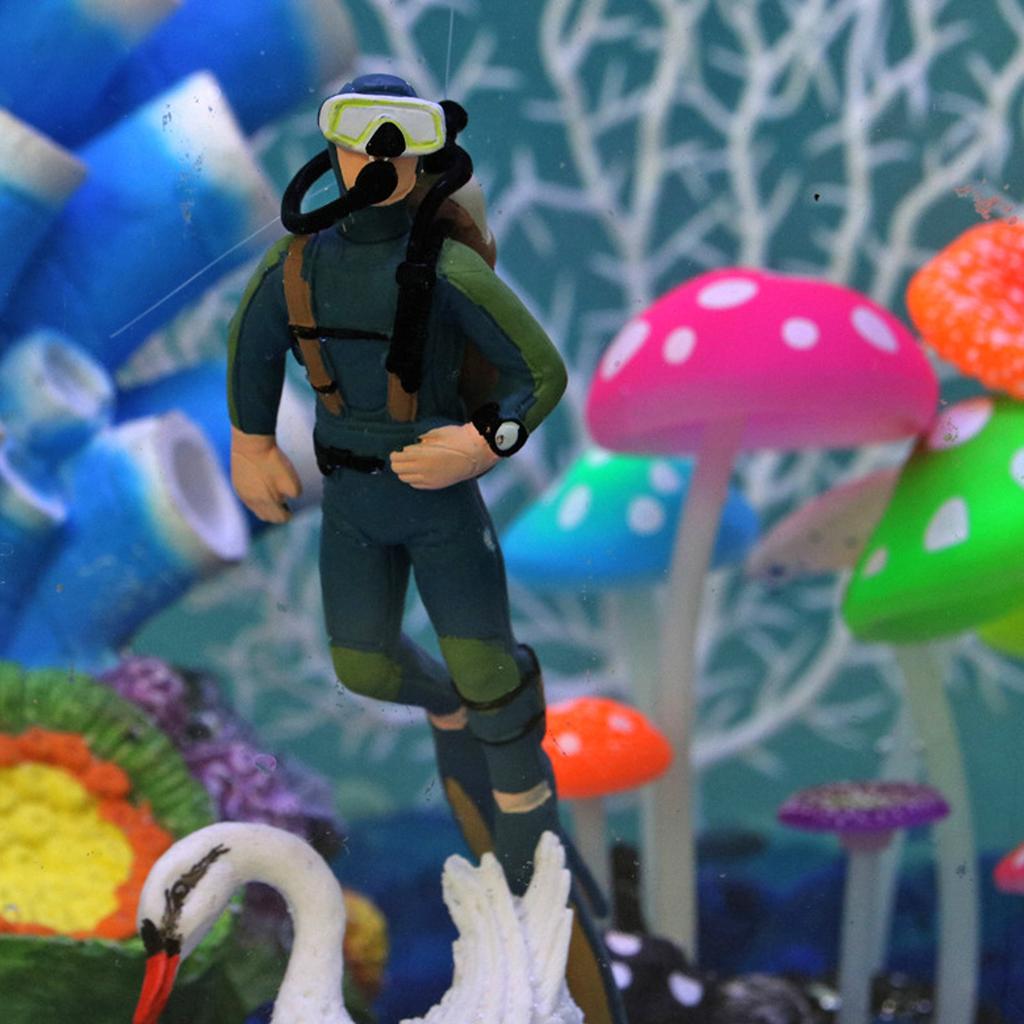 Fish   Diver Ornament Floating Simulation Swimming   Frogman Aquarium Landscaping Decoration
