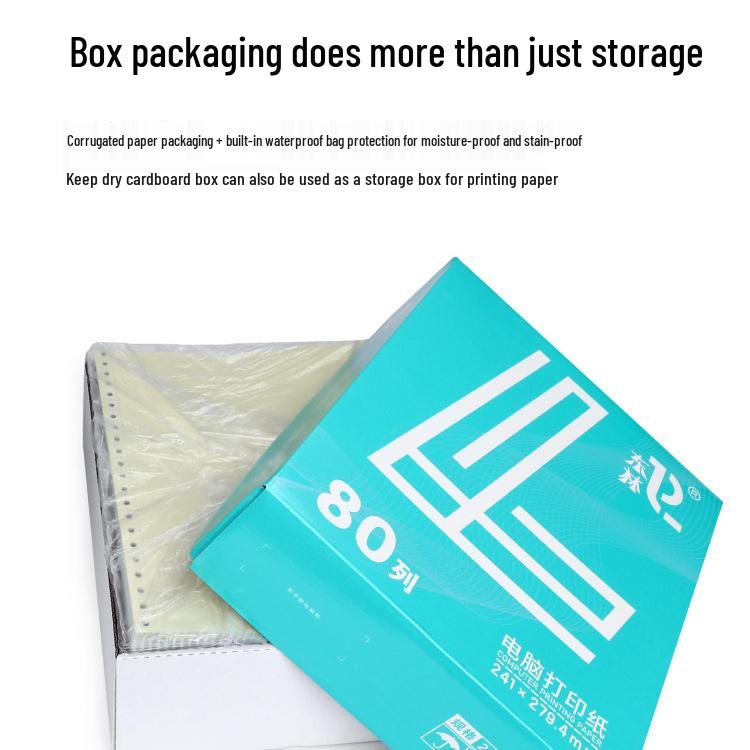 Upgraded Donglin Three-Part Two-Fold and Three-Part Three-Fold Pin-Feed Printer Paper