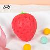 Strawberry Anti-stress Toy 1/2/3Pcs Simulated Squeeze Stress Relief Fake Fruit Fidget Anxiety Reduction Soft Stretchy Sensory Ball Relaxation