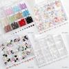 12Grids/Box Mixed Resin Bowknot Tie Ballet Ribbon Nail Charms 3D Colorful Kawaii Rhinestone Nail Art Decorations Diy Manicure