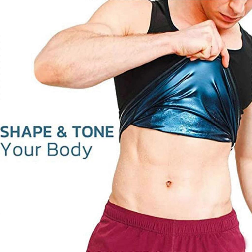 100% New Mens Compression Shirt Slimming Body Shaper Vest Workout Tank Tops Abs Abdomen Undershirts