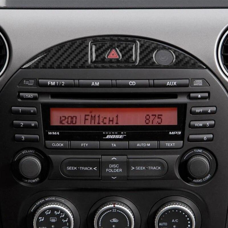 Car Emergency Light Lamp Switch Warning Button Trim Cover Panel Sticker For Mazda Mx-5 Miata Nc 2009-2015 Accessories Interior