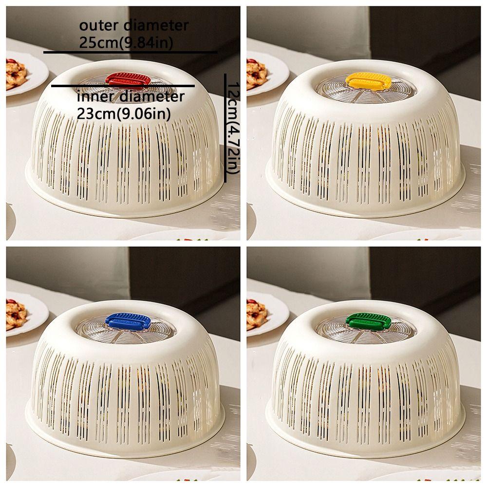 Washable Plastic Vegetable Food Cover Anti Fly Mosquito Heat Resistant Draining Basket Breathable Dust Proof Cover Dining Table