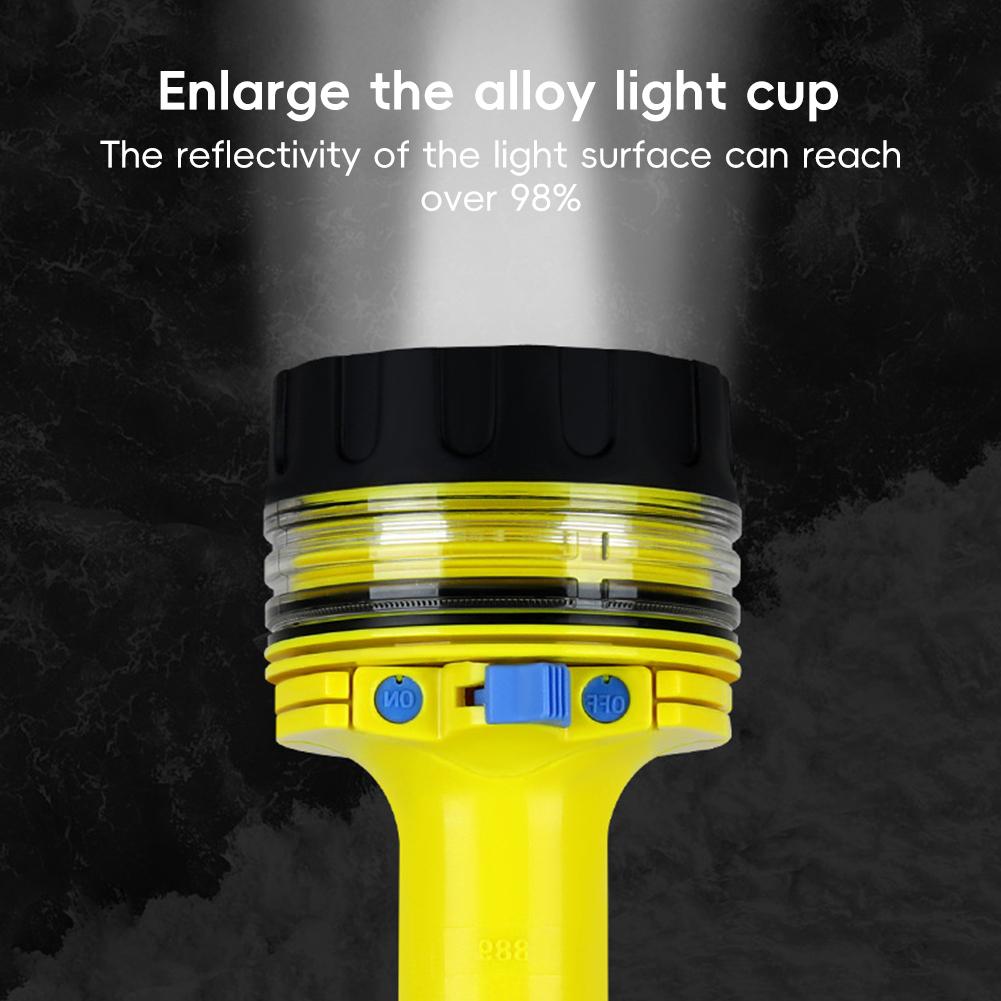 Professional Diving Flashlight Long-Endurance Waterproof LED Long-Range Underwater Lighting Equipment