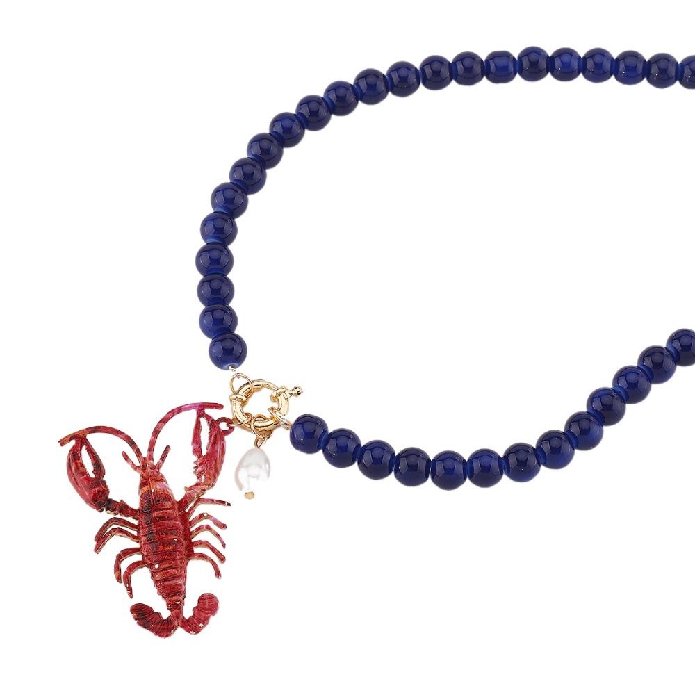 Neck Jewelry Lobster Pendant Necklace Shell Holiday Beach Necklace Bohemia Beaded Necklace  Party