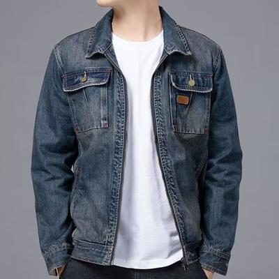 Herbst Übergroße Lässige Mehrfach-Taschen Jeansjacke